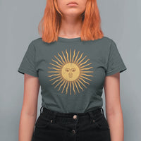 Argentina Sol De Mayo Vintage Argentinian Sun Throwback Design T Shirt For Women