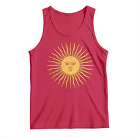 Argentina Sol De Mayo Vintage Argentinian Sun Throwback Design Tank Top