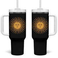 Argentina Sol De Mayo Vintage Argentinian Sun Throwback Design Tumbler With Handle