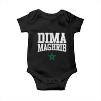 Moroccan Dima Maghrib Flag of Morocco Vintage Green Star Patriotic Baby Onesie