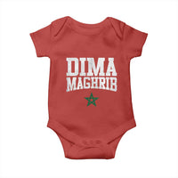 Moroccan Dima Maghrib Flag of Morocco Vintage Green Star Patriotic Baby Onesie