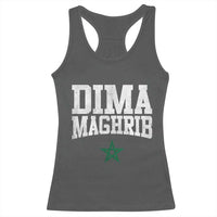 Moroccan Dima Maghrib Flag of Morocco Vintage Green Star Patriotic Racerback Tank Top