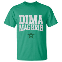 Moroccan Dima Maghrib Flag of Morocco Vintage Green Star Patriotic T Shirt