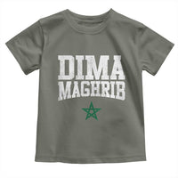 Moroccan Dima Maghrib Flag of Morocco Vintage Green Star Patriotic Toddler T Shirt