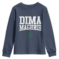 Moroccan Dima Maghrib Flag of Morocco Vintage Green Star Patriotic Youth Sweatshirt
