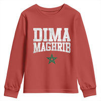 Moroccan Dima Maghrib Flag of Morocco Vintage Green Star Patriotic Youth Sweatshirt