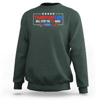 Funny Walz Sweatshirt Tampon Tim Will Stop The Red Wave Star - Wonder Print Shop
