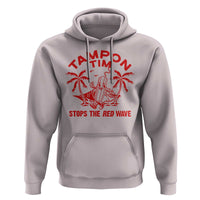 Funny Walz Hoodie Tampon Tim Stops The Red Wave Coconut Tree - Wonder Print Shop