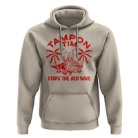 Funny Walz Hoodie Tampon Tim Stops The Red Wave Coconut Tree - Wonder Print Shop
