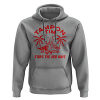 Funny Walz Hoodie Tampon Tim Stops The Red Wave Coconut Tree - Wonder Print Shop