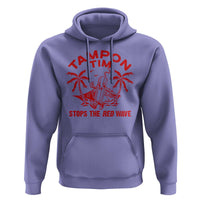 Funny Walz Hoodie Tampon Tim Stops The Red Wave Coconut Tree - Wonder Print Shop