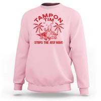 Funny Walz Sweatshirt Tampon Tim Stops The Red Wave Coconut Tree - Wonder Print Shop