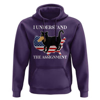 Funny Harris Supporter Hoodie I Understand The Assignment Black Cat American Flag - Wonder Print Shop