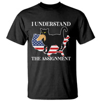 Funny Harris Supporter T Shirt I Understand The Assignment Black Cat American Flag - Wonder Print Shop