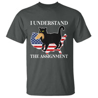 Funny Harris Supporter T Shirt I Understand The Assignment Black Cat American Flag - Wonder Print Shop
