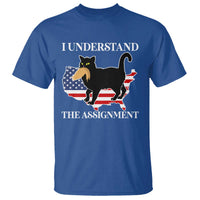 Funny Harris Supporter T Shirt I Understand The Assignment Black Cat American Flag - Wonder Print Shop