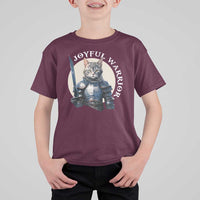 Funny Joyful Warrior Cat T Shirt For Kid Kitten Knight For Harris 2024 - Wonder Print Shop