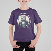 Funny Joyful Warrior Cat T Shirt For Kid Kitten Knight For Harris 2024 - Wonder Print Shop