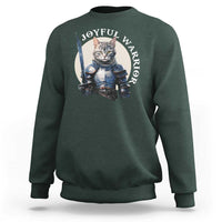 Funny Joyful Warrior Cat Sweatshirt Kitten Knight For Harris 2024 - Wonder Print Shop