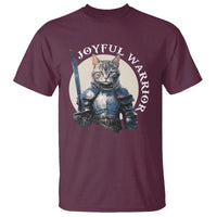 Funny Joyful Warrior Cat T Shirt Kitten Knight For Harris 2024 - Wonder Print Shop