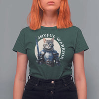 Funny Joyful Warrior Cat T Shirt For Women Kitten Knight For Harris 2024 - Wonder Print Shop