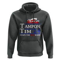 Funny Walz Hoodie Tampon Tim'24 Stops The Red Wave American Election - Wonder Print Shop