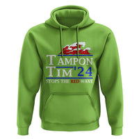 Funny Walz Hoodie Tampon Tim'24 Stops The Red Wave American Election - Wonder Print Shop
