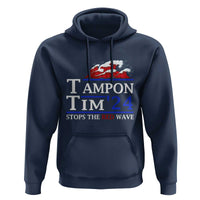 Funny Walz Hoodie Tampon Tim'24 Stops The Red Wave American Election - Wonder Print Shop