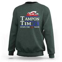 Funny Walz Sweatshirt Tampon Tim'24 Stops The Red Wave American Election - Wonder Print Shop