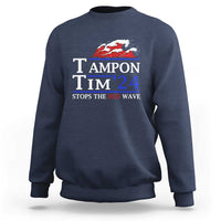 Funny Walz Sweatshirt Tampon Tim'24 Stops The Red Wave American Election - Wonder Print Shop