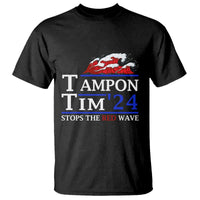 Funny Walz T Shirt Tampon Tim'24 Stops The Red Wave American Election - Wonder Print Shop