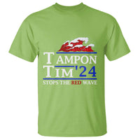 Funny Walz T Shirt Tampon Tim'24 Stops The Red Wave American Election - Wonder Print Shop