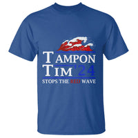 Funny Walz T Shirt Tampon Tim'24 Stops The Red Wave American Election - Wonder Print Shop