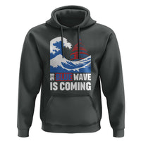 Harris Walz Supporter Hoodie Big Blue Wave Is Coming - Wonder Print Shop