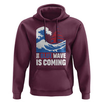 Harris Walz Supporter Hoodie Big Blue Wave Is Coming - Wonder Print Shop