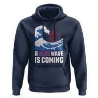 Harris Walz Supporter Hoodie Big Blue Wave Is Coming - Wonder Print Shop