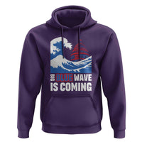 Harris Walz Supporter Hoodie Big Blue Wave Is Coming - Wonder Print Shop