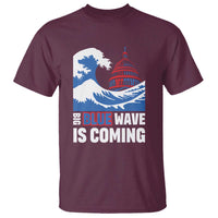 Harris Walz Supporter T Shirt Big Blue Wave Is Coming - Wonder Print Shop