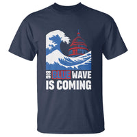 Harris Walz Supporter T Shirt Big Blue Wave Is Coming - Wonder Print Shop