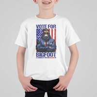 Funny Bigfoot Election T Shirt For Kid Vote For Bigfoot A Candidate You Can Believe In 2024 - Wonder Print Shop
