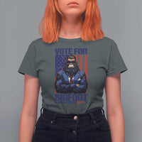 Funny Bigfoot Election T Shirt For Women Vote For Bigfoot A Candidate You Can Believe In 2024 - Wonder Print Shop