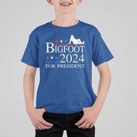 Funny Bigfoot For President T Shirt For Kid Vote Sexy Sasquatch American Flag Star - Wonder Print Shop