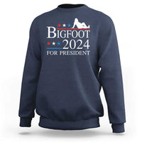 Funny Bigfoot For President Sweatshirt Vote Sexy Sasquatch American Flag Star - Wonder Print Shop