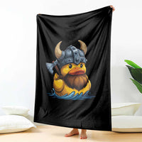 Rubber Duck Viking Warrior Norse Mythology Throw Blanket - Wonder Print Shop