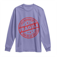 Fragile I Just Dropped My Son Off At College Long Sleeve Shirt Drop Off Parents Vintage Star - Wonder Print Shop