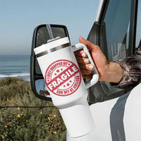 Fragile I Just Dropped My Son Off At College Tumbler With Handle Drop Off Parents Vintage Star - Wonder Print Shop