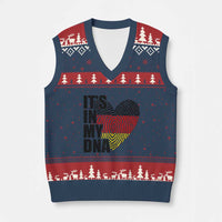 German Pride V-Neck Knit Sweater Vest It Is In My DNA Patriotic Germany Flag - Wonder Print Shop