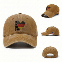 German Pride Washed Cotton Baseball Cap It Is In My DNA Patriotic Germany Flag