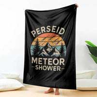 Perseid Meteor Shower Throw Blanket Shooting Stars Astronomy Vintage Mountain - Wonder Print Shop