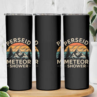 Perseid Meteor Shower Skinny Tumbler Shooting Stars Astronomy Vintage Mountain - Wonder Print Shop
